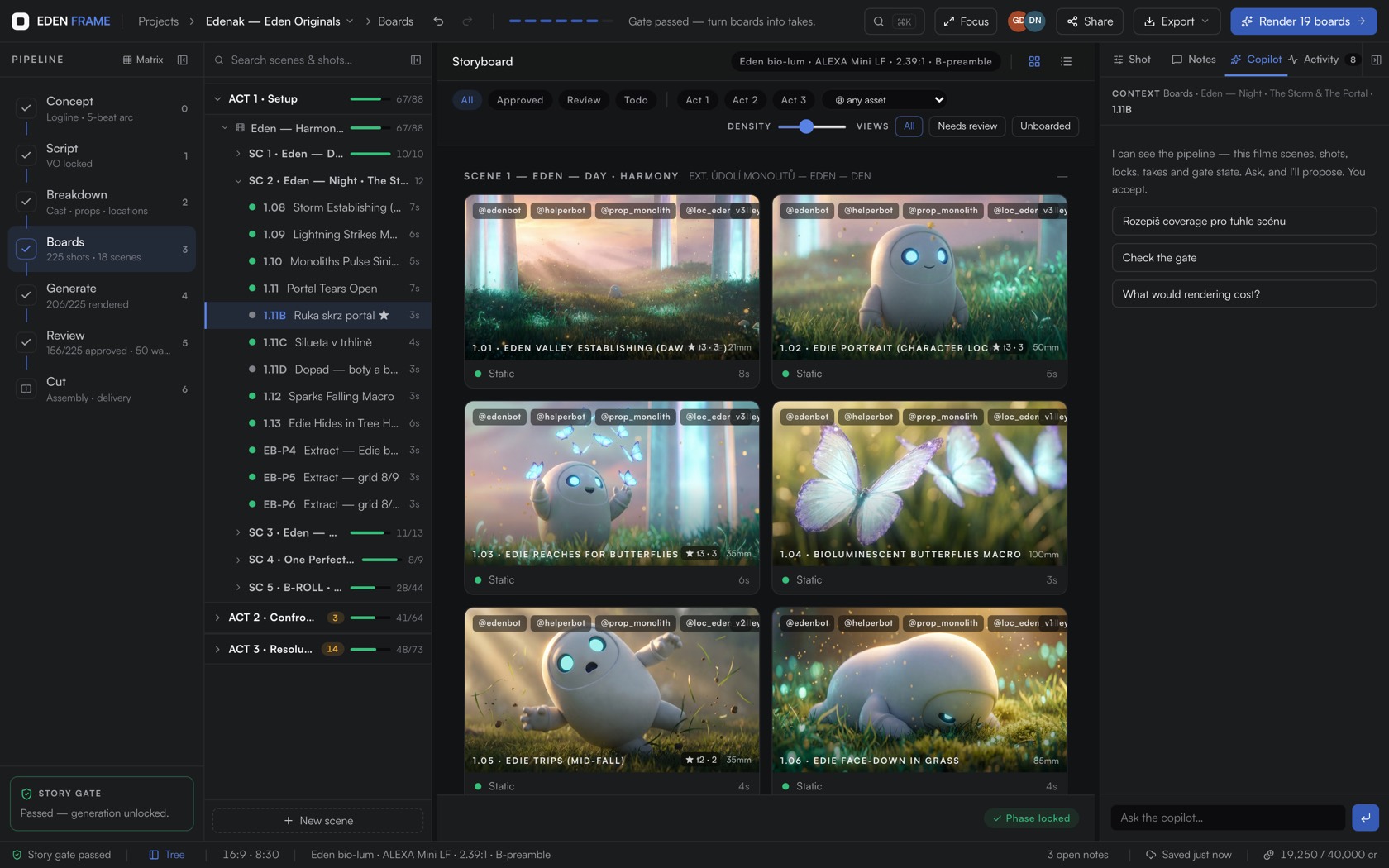 Eden Frame copilot proposing coverage