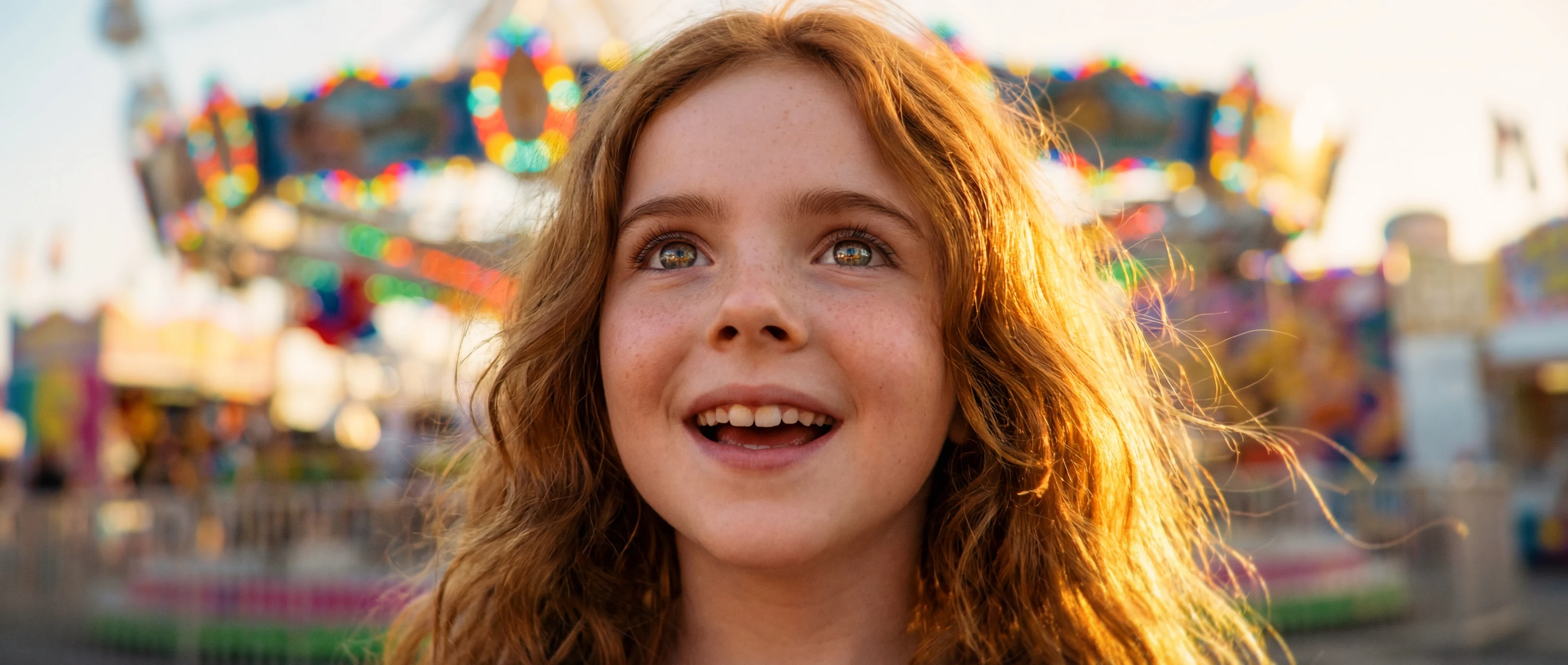 Lily portrait at an amusement park
