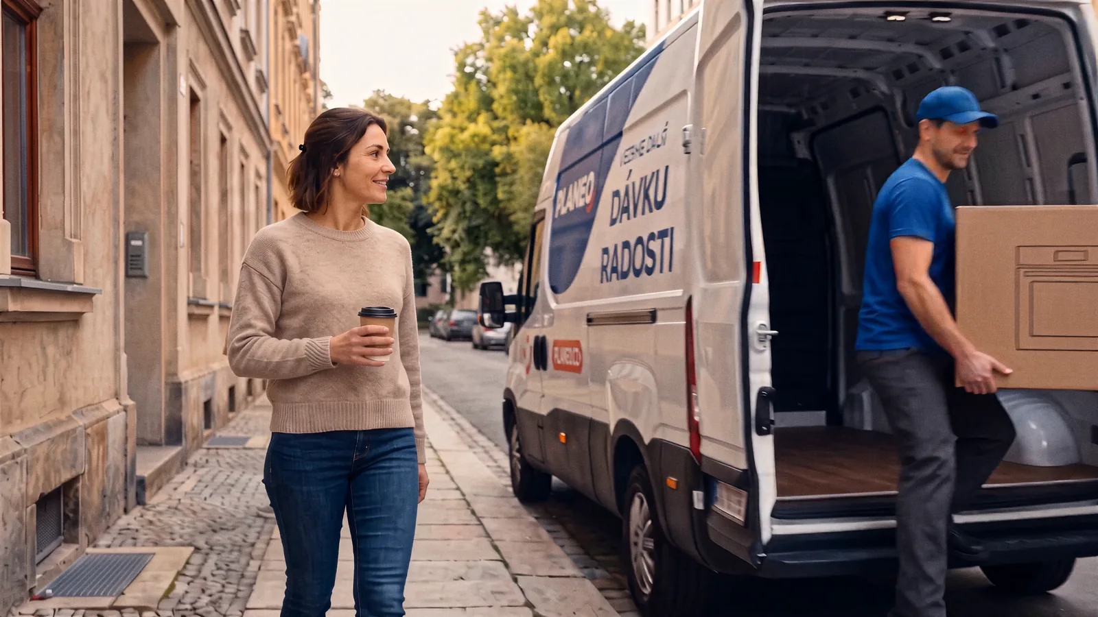 Planeo · dodávka na ulici